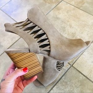 JustFab | Cut Out Side Heeled Booties